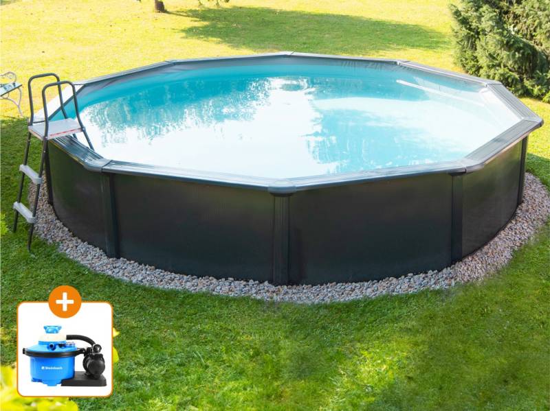 Steinbach Stahlwandpool Set Nuovo de Luxe II small 360 x 120 cm von Steinbach