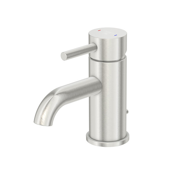 Steinberg Serie 100 Waschtischarmatur, mit Ablaufgarnitur, Ausladung: 100mm, 1001000, Farbe: Brushed Nickel von Steinberg GmbH