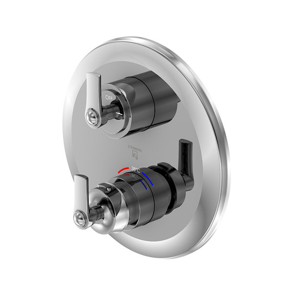 Steinberg Serie 350 Dusch-Wannenarmatur, Fertigmontageset, Unterputzthermostat, 2 Verbraucher , 35041333, Farbe: Chrom von Steinberg GmbH