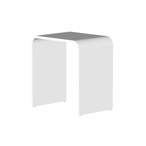 Steinberg Serie 430 Hocker, aus MineoStone, 400x300x430mm, 4307000, Farbe: Weiß von Steinberg GmbH