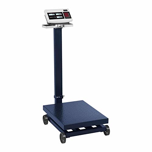 Steinberg Systems Bodenwaage Plattformwaage Paketwaage Industriewaage 600 kg / 100 g LCD mit Rollen von Steinberg Systems