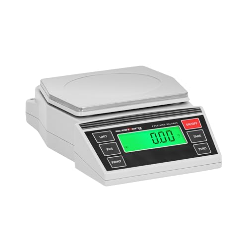 Steinberg Systems Digitale Präzisionswaage 0,2 bis 3000 g Ablesbarkeit: 0,01 g Wiegefläche: 196 x 160 mm mit RS232-Schnittstelle Feinwaage Grammwaage Laborwaage von Steinberg Systems