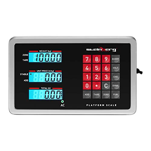 Steinberg Systems Plattformwaage 0,2 - 100 kg Wiegefläche 30 x 40 cm kabellose Bedien- und Anzeigeeinheit Industriewaage Systemwaage von Steinberg Systems