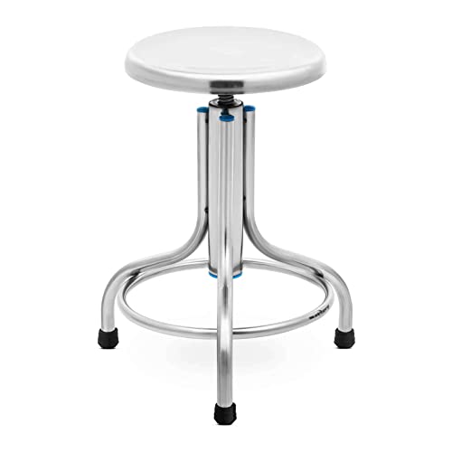 Steinberg Systems SBS-LF-100 Laborhocker Edelstahl 150 kg Drehhocker Drehhocker höhenverstellbar Praxishocker Edelstahl Hocker von Steinberg Systems