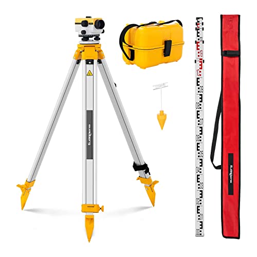 Steinberg Systems SBS-LIS-28/36 Nivelliergerät Nivellier Niveliergerät mit Stativ Nivellierset mit Stativ und Nivellierlatte 32-fache Vergrößerung Abweichung 1 mm Luftkompensator von Steinberg Systems