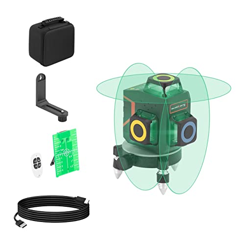 Steinberg Systems SBS-LL-350 360°-Kreuzlinienlaser mit Transporttasche, Mini-Stativ und Fernbedienung 15-30 m selbstnivelierend Rotationslaser Linienlaser Kreuzlaser von Steinberg Systems