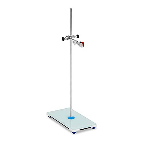 Steinberg Systems SBS-LS-400 Laborstativ mit Klemme und Muffe Glasboden 30 x 15,5 cm Länge Stativ 63,5 cm von Steinberg Systems