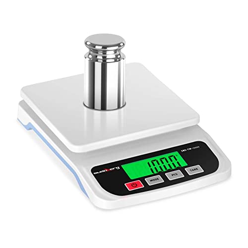 Steinberg Systems SBS-TW-10000 Tischwaage digital Waage bis 10 kg / 1g LCD Display Industriewaage Feinwaage Plattform 151 x 151 mm von Steinberg Systems