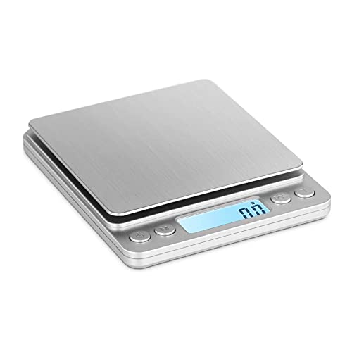 Steinberg Systems SBS-TW-3000/100 Küchenwaage digital 3 kg / 0,1 g Tischwaage elektronische Feinwaage inkl. 2 Wiegeschalen von Steinberg Systems