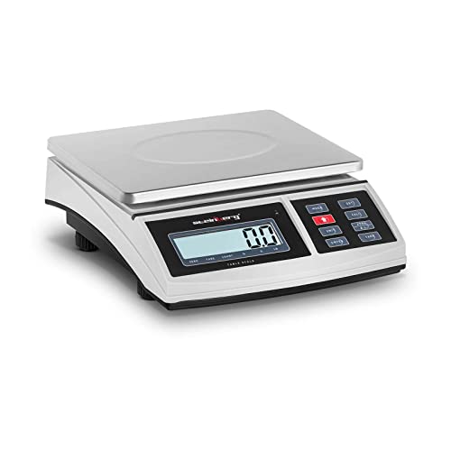 Steinberg Systems SBS-TW-3C Tischwaage 3 kg / 0,1 g 21 x 27 cm LCD RS232-Schnittstelle Akku 100 h Feinwaage Digitalwaage digitale Waage von Steinberg Systems
