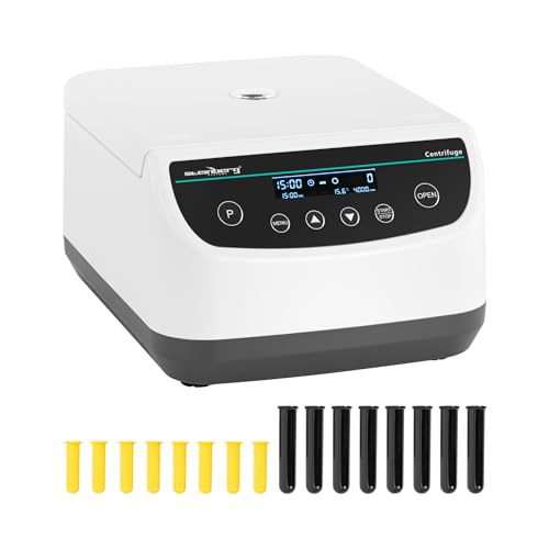 Steinberg Systems Tischzentrifuge 8 x 2/5 / 10/15 ml RZB 2075 xg 500-4000 U/min 9 Speicherplätze Timer vibrationsgedämmt kleine elektrische Laborzentrifuge Mini-Zentrifuge von Steinberg Systems