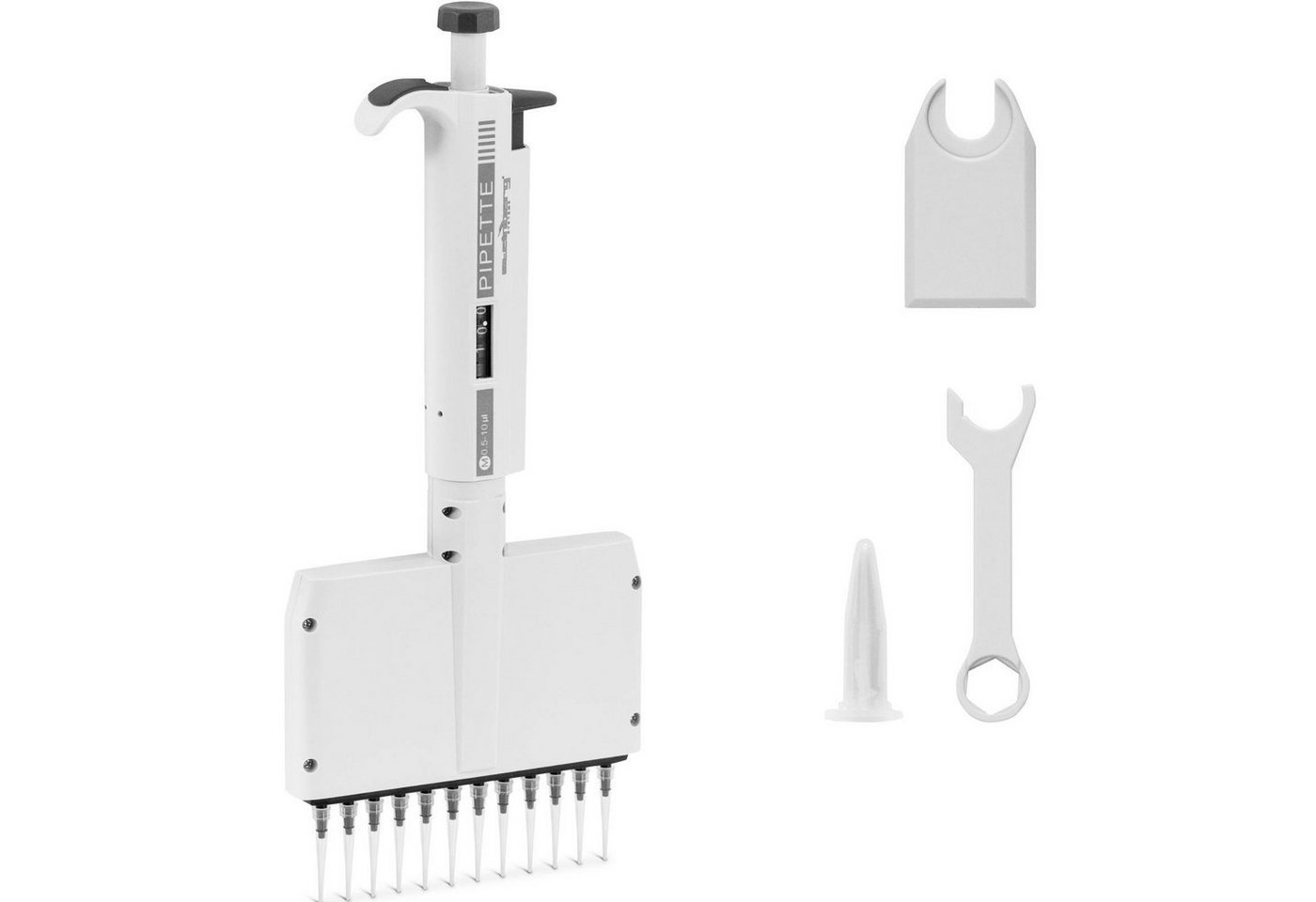 Steinberg Systems Tropfer Mehrkanalpipette 10-Kanalpipette für 10 Spitzen 0,0005 - 0,01 ml (0,5 von Steinberg Systems