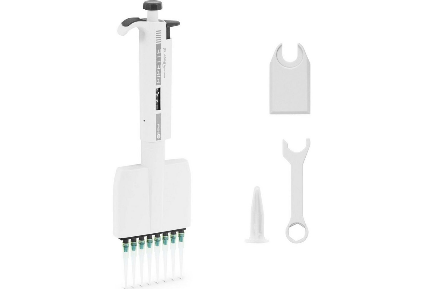 Steinberg Systems Tropfer Mehrkanalpipette 8-Kanal-Pipette für 8 Spitzen 0,005 - 0,05 ml (5 - 50 von Steinberg Systems