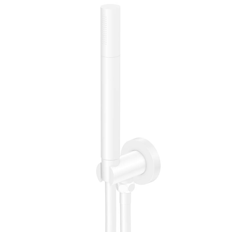 Steinberg Serie 100 Handbrausengarnitur, mit integriertem Brauseanschlussbogen, Stabhandbrause, 1001670W von Steinberg