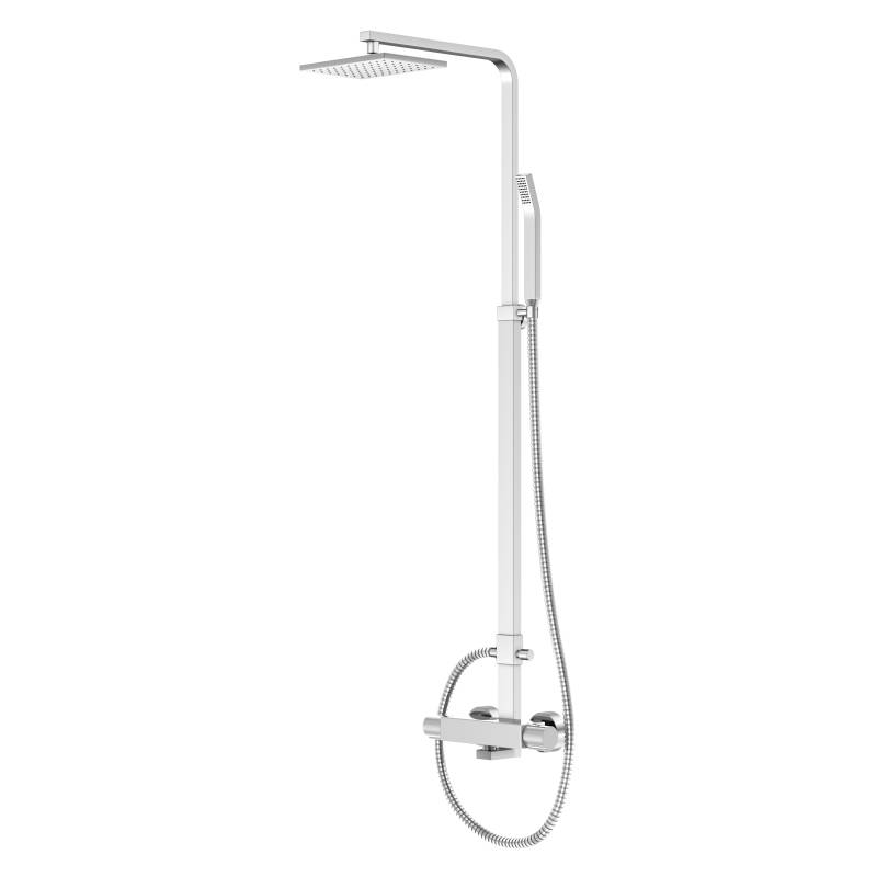 Steinberg Serie 120 Duschsystem, Handbrause, Kopfbrause eckig, mit Verbrühschutz, 12027201 von Steinberg