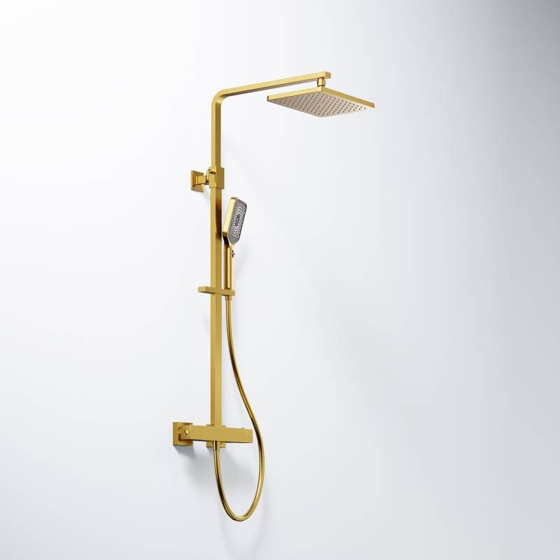 Steinberg Serie 342 Brauseset, Komplettset inklusive Thermostat, Regenbrause und Handbrause, 3422721BG von Steinberg