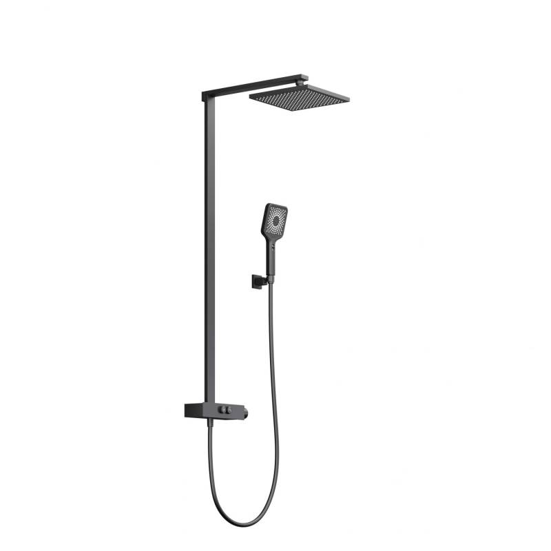 Steinberg Serie 390 Duschsystem, Thermostat, 2 Verbraucher, Pushtronic, Regenbrause, Handbrause, 3902750S von Steinberg