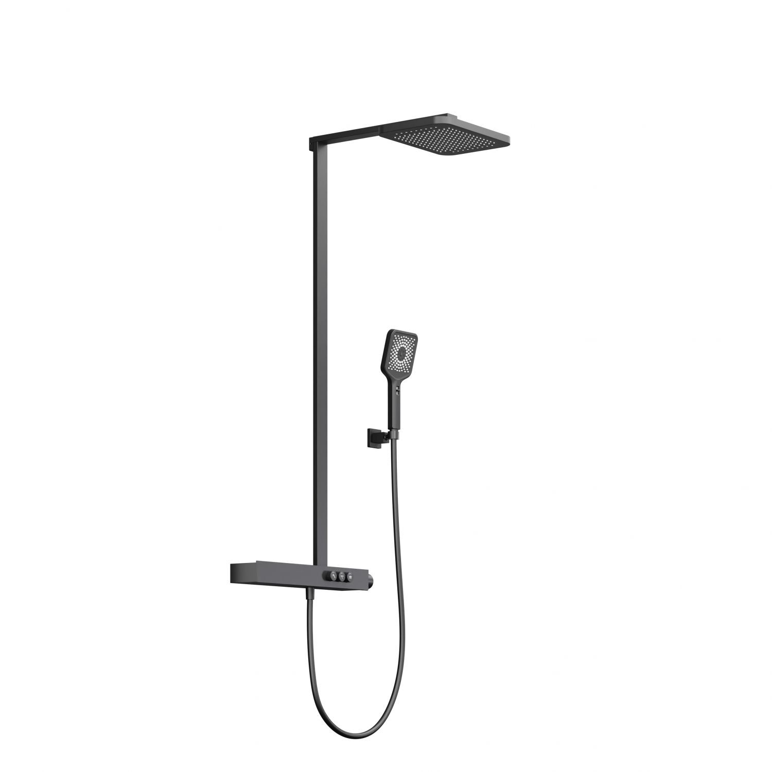 Steinberg Serie 390 Duschsystem, Thermostat, 3 Verbraucher, Pushtronic, Regenbrause 2-strahlig, Handbrause, 3902790S von Steinberg