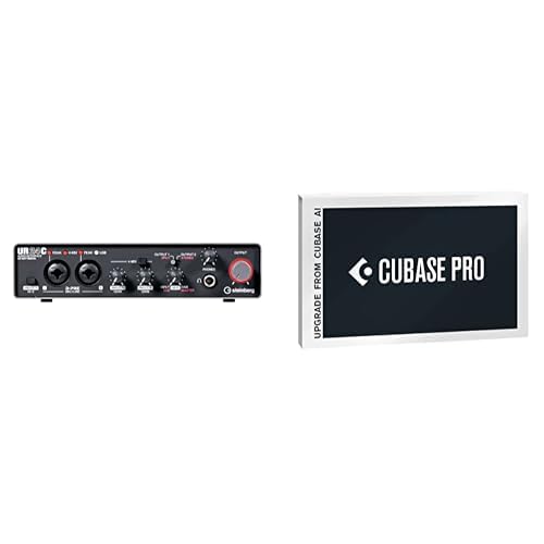 Steinberg UR24C 2 x 4 USB 3.0 Audio-Interface + Cubase Pro 13 Upgrade von Cubase AI 12/13 (MIDI Remote Integration, professionelle 32-Bit/192 kHz Qualität, latenzfreies Monitoring mit DSP-Effekten) von Steinberg