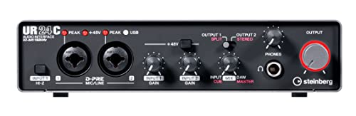 Steinberg UR24C 2 x 4 USB 3.0 Audio-Interface (professionelle 32-Bit/192 kHz Qualität, latenzfreies Monitoring mit DSP-Effekten, inklusive Cubase AI & Steinberg Plus Softwarepaket) von Steinberg