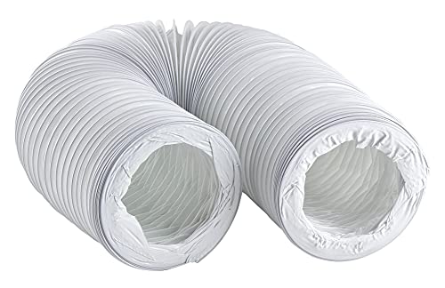 Steinberg14 Weiß 125mm / 6m Abluftschlauch PVC Flexibel Schlauch für Klimaanlagen - Dunstabzugshaube - Trockner von Steinberg14