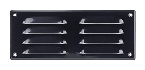 Schwarz 260x105mm Lüftungsgitter Metall Abluftgitter Abdeckung mit Nagetierschutznetz - Abluft Gitter von Steinberg14