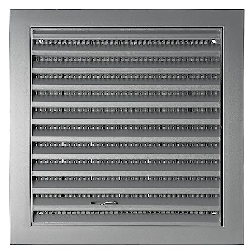 Steinberg14 Silber Lüftungsgitter Ø 125mm mit Schieberegler mit Flansch Abschlussgitter Insektenschutz ABS-Kunststoff Gitter von Steinberg14