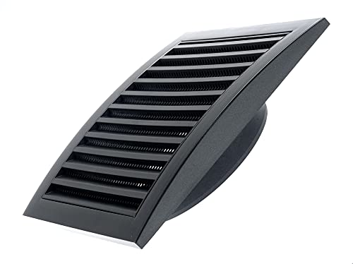 Steinberg14 Anthrazit Lüftungsgitter Ø 125mm mit Flansch Abschlussgitter Insektenschutz ABS-Kunststoff Gitter von Steinberg14