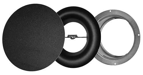 Steinberg14 Anthrazit Metall Tellerventil - 100mm Universal Zuluft Abluft Lüftungsventil - Verstellbares Wand- und Deckenventil - Einstellbarer Diffusor - Rund Lüftungsgitter Abdeckung Lüftungsklappe von Steinberg14