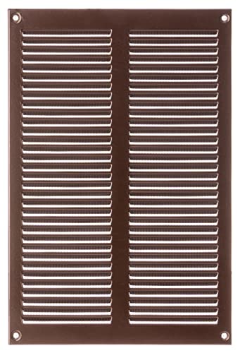 Steinberg14 Lüftungsgitter 200x300 mm - Braun Metall Belüftungsgitter mit Insektenschutz - Abluftgitter für Wand und Decke - Lüftungsabdeckung für Innen und Außen - Insektenschutzgitter von Steinberg14