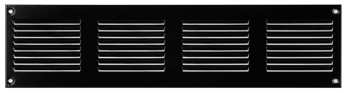 Steinberg14 Lüftungsgitter 400x100 mm - Schwarz Metall Belüftungsgitter mit Insektenschutz - Abluftgitter für Wand und Decke - Lüftungsabdeckung für Innen und Außen - Insektenschutzgitter von Steinberg14