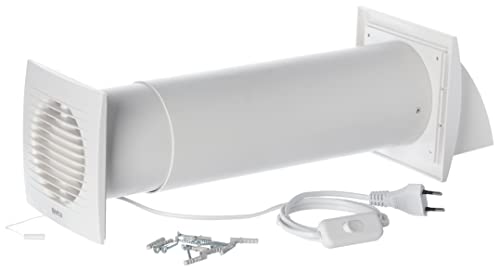Steinberg14 Weiß 125mm Dezentrale Lüftung mit Wärmerückgewinnung - Rekuperator mit Kabel und Zugschnur - Wandlüfter mit Wärmetauscher - Raumbelüftung Wohnraumlüftung Belüftungssystem Lüftungsanlage von Steinberg14