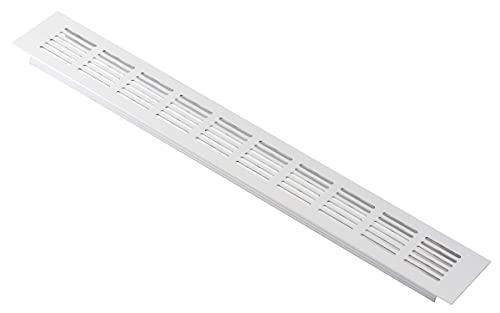 Steinberg14 Weiß 400x60mm Lüftungsgitter Lüftungsblech Lochgitter Belüftungsgitter Aluminium Stegblech Heizkörper von Steinberg14