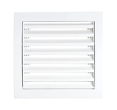 Steinberg14 Weiß Lüftungsgitter 150x150mm Kunststoff Abschlussgitter Insektenschutz ohne Flansch von Steinberg14