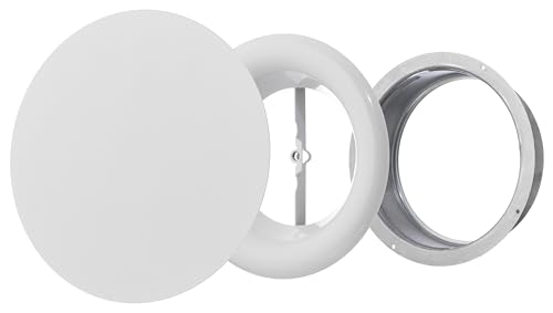 Steinberg14 Weiß Metall Tellerventil - 125mm Universal Zuluft Abluft Lüftungsventil - Verstellbares Wand- und Deckenventil - Einstellbarer Diffusor - Rund Lüftungsgitter Abdeckung Lüftungsklappe Steinberg14 Weiß Metall Tellerventil - 125mm Universal Zuluft Abluft Lüftungsventil - Verstellbares Wand- und Deckenventil - Einstellbarer Diffusor - Rund Lüftungsgitter Abdeckung Lüftungsklappe von Steinberg14