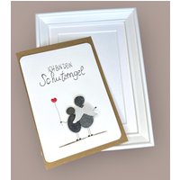 Kieselkärtchen Handgeschrieben - Schutzengel Incl. Rahmen 13x18 cm in Weiß Karte Mit Einleger Und Umschlag Sticker Geschenk von Steinbildmanufaktur