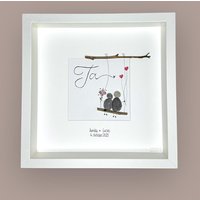 steinbild Handgeschrieben - Ja Personalisiert Hochzeit Geschenk Silberhochzeit Goldene Ehepaar Heiraten Liebe von Steinbildmanufaktur