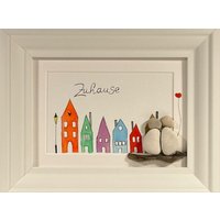 steinbild - Familie Personalisiert Kinder Eltern Hochzeit Einzug Geschenk Herzen Blumen Liebe Glück Umzug Haus von Steinbildmanufaktur
