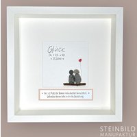 steinbild Handgeschrieben -Glück - Du Ich Wir Personalisiert Geschenk Familie Liebe Paar Umzug Einzug Hochzeit von Steinbildmanufaktur