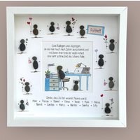 steinbild Handgeschrieben - Gute Kollegen Sind Diejenigen .. Geschenk Kollegin Kollege Chef Chefin Abschied Büro Abteilung von Steinbildmanufaktur