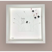 steinbild Handgeschrieben - Happy Day Gerne Personalisiert Spatzenbande Anzahl Der Vögel Offen Glückwunsch Geschenk Familie von Steinbildmanufaktur