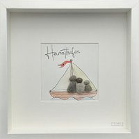 steinbild Handgeschrieben - Heimathafen Hochzeit Ehepaar -Freundschaft Liebe Segelboot Meer Herz Boot Anker Personalisiert von Steinbildmanufaktur