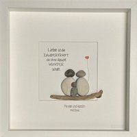 steinbild Handgeschrieben - Liebe Ist Die Zauberkraft, Ohne Absicht Wunder Schafft Personalisiert Familie Eltern Kinder Baby von Steinbildmanufaktur