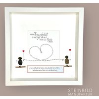steinbild Handgeschrieben - Wahre Freundschaft Ist Das Seil ... Personalisiert Freunde Kollegin Geschenk Freundin Freundinnen von Steinbildmanufaktur