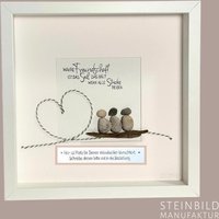 steinbild Handgeschrieben - Wahre Freundschaft Ist Das Seil ... Personalisiert Freunde Kollegin Geschenk Freundin Freundinnen von Steinbildmanufaktur