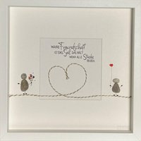 steinbild Handgeschrieben - Wahre Freundschaft Ist Das Seil ... Personalisiert Freunde Kollegin Geschenk Freundin Freundinnen von Steinbildmanufaktur