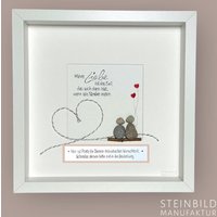steinbild - Wahre Liebe Ist Das Seil ... Personalisiert Herzen Hochzeit Freundschaft Herzensmensch Lieblingsmensch von Steinbildmanufaktur