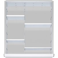 Steinbock® Schubladeneinteilungs-Set, für Schubladenmaße BxT 490 x 560 mm mit Blendenhöhe 120-150 mm, 1x 4 Trennwände von Steinbock®