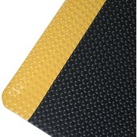 Steinbock® Anti-Ermüdungsmatte ErgoSoft Strong, Halbkugelprofil, 2-lagig, BxL 1.200 mm x 22,0 m, schwarz/gelb von Steinbock®