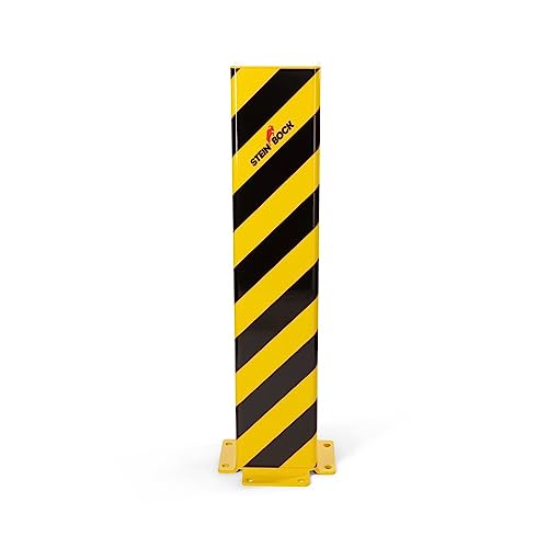Steinbock Abweiserecke | U-Form | HxBxT 800 x 160 x 160 mm | 6 mm Stahlblech | dreiseitiger Anfahrschutz aus Metall in Signalfarben | Schutz vor Anfahr- und Stoßschäden | Rammschutz U-Profil von Steinbock